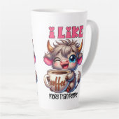 Tasse Latte J'aime le café plus que les gens  (Angle droit)