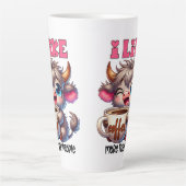 Tasse Latte J'aime le café plus que les gens  (Devant)