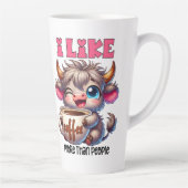 Tasse Latte J'aime le café plus que les gens  (Droite)