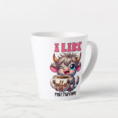 Tasse Latte J'aime le café plus que les gens (Angle droit)
