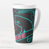 Tasse Latte j'aime le chat, juste moi et mon chat (Angle droit)