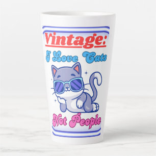 Tasse Latte J'aime les chats, pas les gens