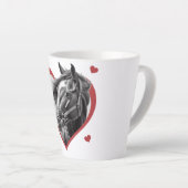 Tasse Latte J'Aime Les Chevaux (Angle droit)
