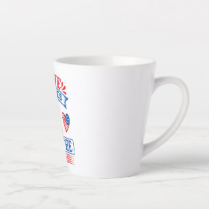 Tasse Latte J'aime les Huskies sibériens et les USA