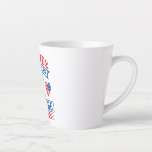 Tasse Latte J'aime les Rottweilers et les USA