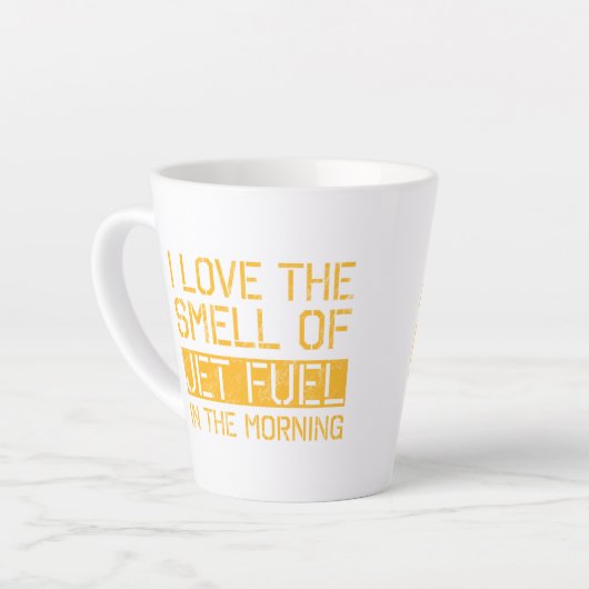 Tasse Latte J'Aime L'Odeur Du Jet Fuel Small Latte Cup (Angle gauche)