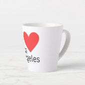Tasse Latte J'aime Los Angeles (Angle droit)