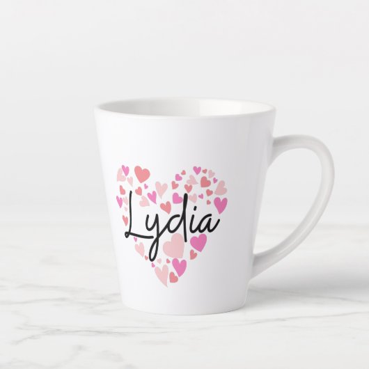 Tasse Latte J'aime Lydia (Droite)