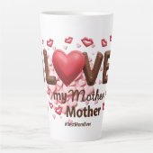 Tasse Latte J'aime ma mère (Devant)