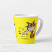 Tasse Latte J'Aime Mon Chat (Angle droit)