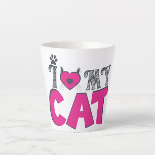 Tasse Latte J'aime mon chat – Conception adorable pour amateur