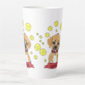 Tasse Latte J'aime mon chien | Dessin Golden Shepherd Latte Mu (Devant)