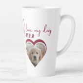 Tasse Latte J'aime mon chien Red Heart Photo Nom de l'animal d (Droite)