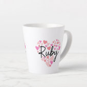 Tasse Latte J'aime Ruby (Angle droit)