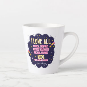 Tasse Latte J'Aime Toutes Les Créatures Mythiques, Vampires, W