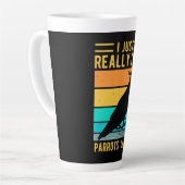 Tasse Latte J'Aime Vraiment Les Perroquets (Angle gauche)