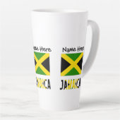 Tasse Latte Jamaïque et Jamaïque avec votre nom (Angle droit)