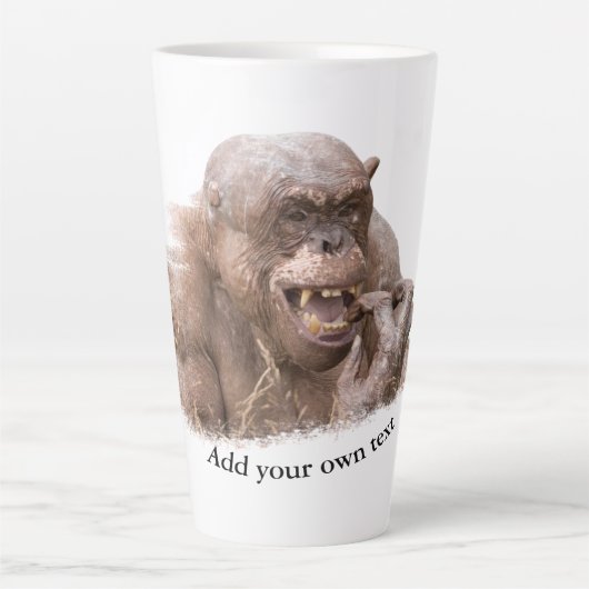 Tasse Latte Jambo le Chimp sans cheveux (Devant)