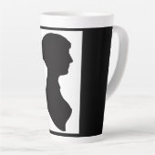 Tasse Latte Jane Austen Silhouette (Angle droit)