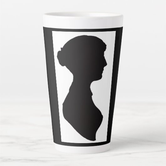 Tasse Latte Jane Austen Silhouette (Devant)
