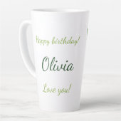 Tasse Latte Janvier cadeau de fleur White fleur de neige (Angle gauche)