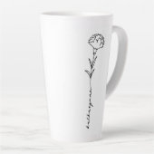 Tasse Latte Janvier Mois de la naissance Carnation des fleurs (Angle droit)