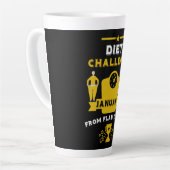 Tasse Latte Janvier Perte de poids Félicitations (Angle gauche)