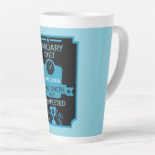 Tasse Latte Janvier Perte de poids Félicitations (Angle droit)