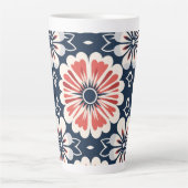 Tasse Latte Japonais Kimono Floral Design Tall Coffee (Devant)