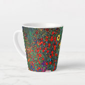 Tasse Latte Jardin aux fleurs Gustav Klimt (Angle gauche)