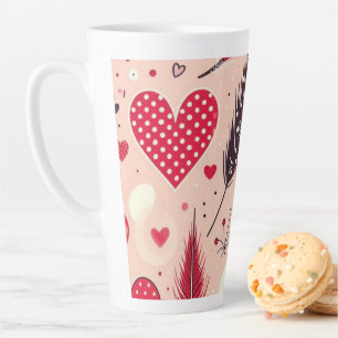 Tasse Latte Jardin d'amour de la Saint-Valentin
