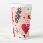 Tasse Latte Jardin d'amour de la Saint-Valentin (Devant)