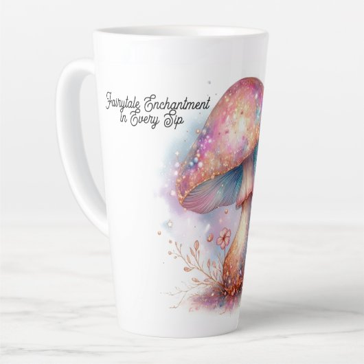 Tasse Latte Jardin de conte de fées enchanté Champignon (Angle gauche)