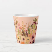 Tasse Latte Jardin de fleurs d'apricot (Devant)