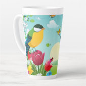Tasse Latte Jardin de printemps3 (Angle gauche)