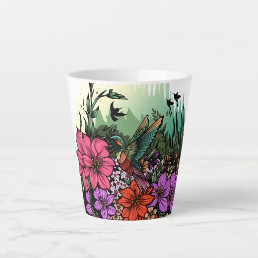Tasse Latte Jardin des colibris (Devant)