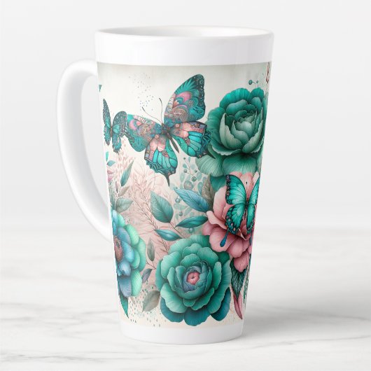 Tasse Latte Jardin des papillons (Angle gauche)