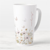 Tasse Latte Jardin des papillons fleurs sauvages (Angle droit)