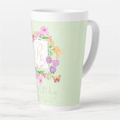 Tasse Latte Jardin Floral Vert Latte (Angle droit)