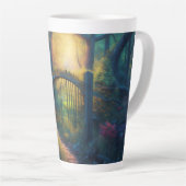 Tasse Latte Jardin forestier enchanté | ART NUMÉRIQUE (Angle droit)