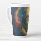 Tasse Latte Jardin forestier enchanté | ART NUMÉRIQUE (Angle gauche)