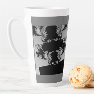 Tasse Latte Jardin fractal gris