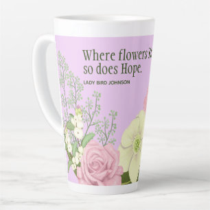Tasse Latte Jardin Printemps En Fleur