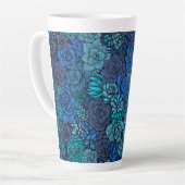 Tasse Latte Jardin succulent en bleu (Angle gauche)