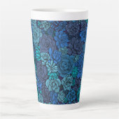 Tasse Latte Jardin succulent en bleu (Devant)