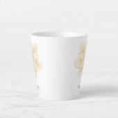 Tasse Latte Jasmine Fleur Blanche Nom Élégant (Devant)
