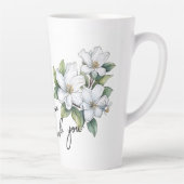 Tasse Latte Jasmine "Merci !" Slogan et nom modifiables (Droite)