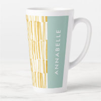 Jaune moderne abstrait motif cadeau personnalisé c