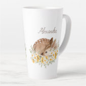 Tasse Latte Jaune Notre Petit Cher Cerf, Fleurs De Soleil Mour (Angle droit)