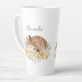 Tasse Latte Jaune Notre Petit Cher Cerf, Fleurs De Soleil Mour (Angle gauche)